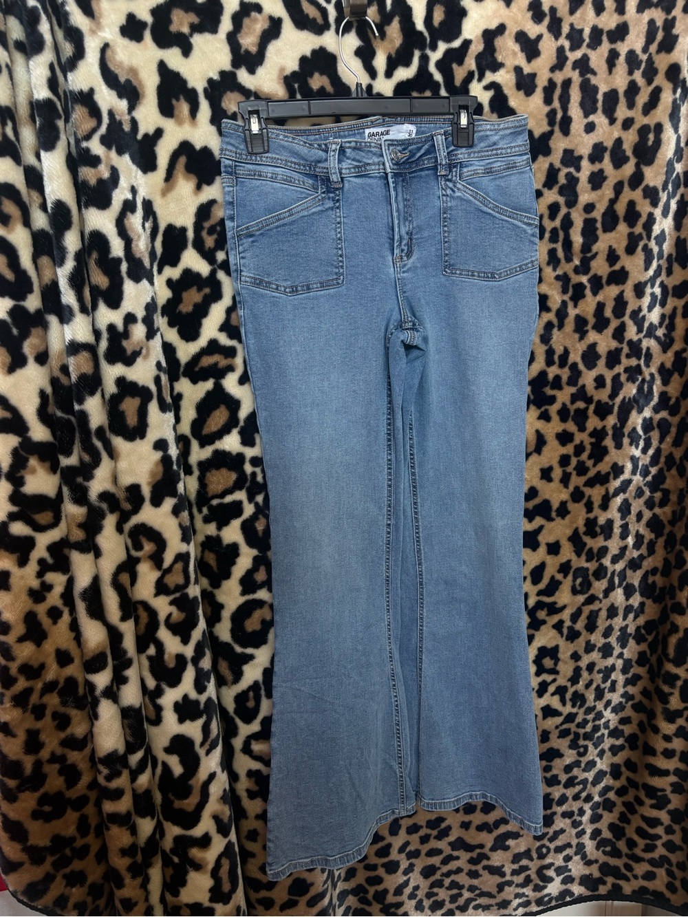 Garage Light Blue Flare Jeans